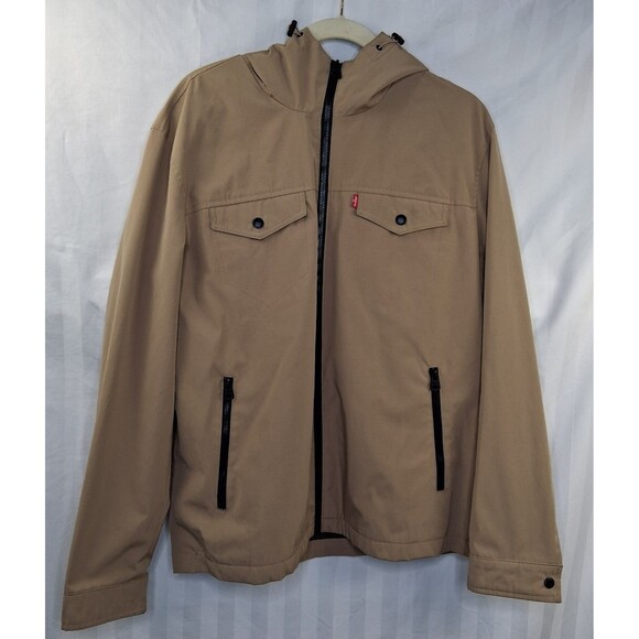 Levi's® Mens Hooded Water Resistant Midweight Raincoat Size L - Picture 2 of 12